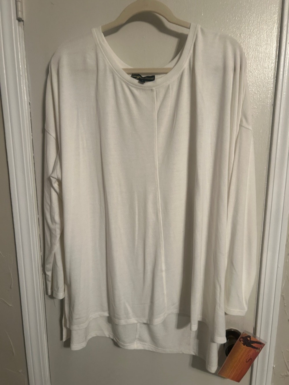 Serena Williams Cream Oversized Long-Sleeve Pullover